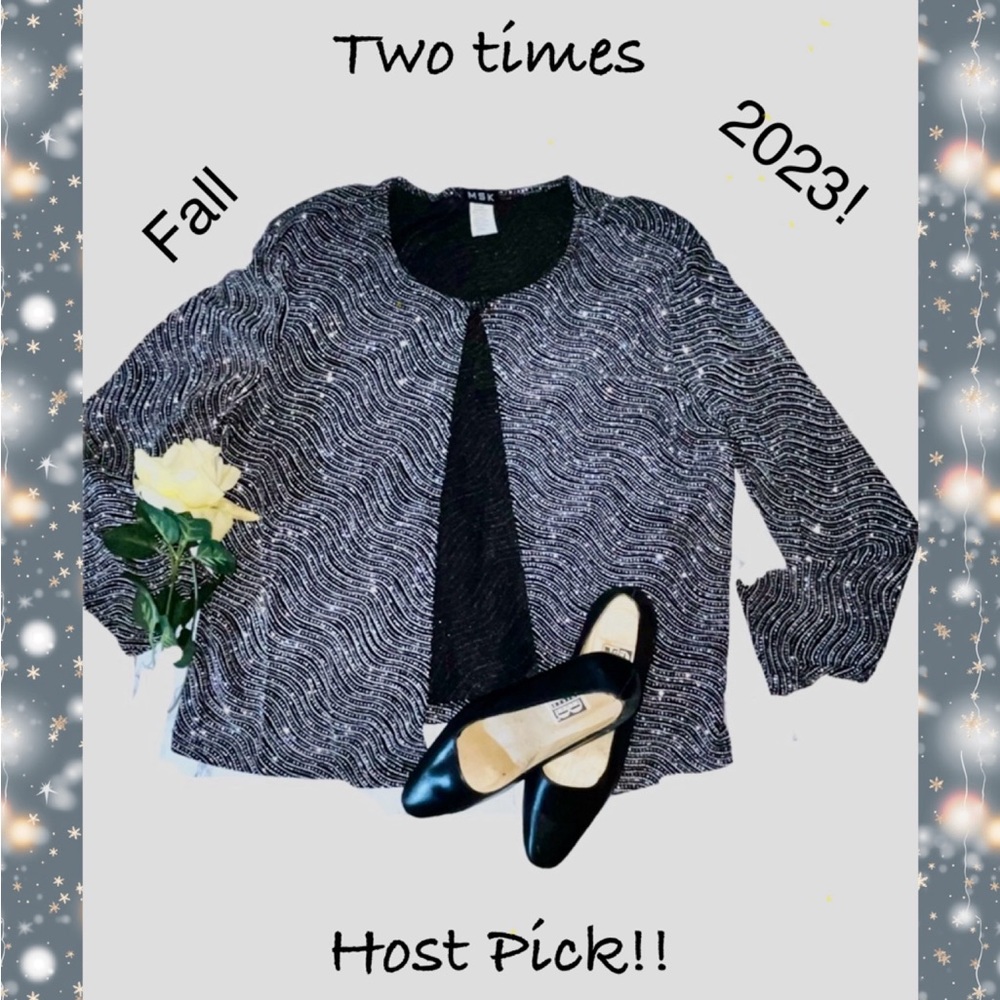 HP2X Ladies MSK glittery dressy jacket top size14 blouse work career wear church